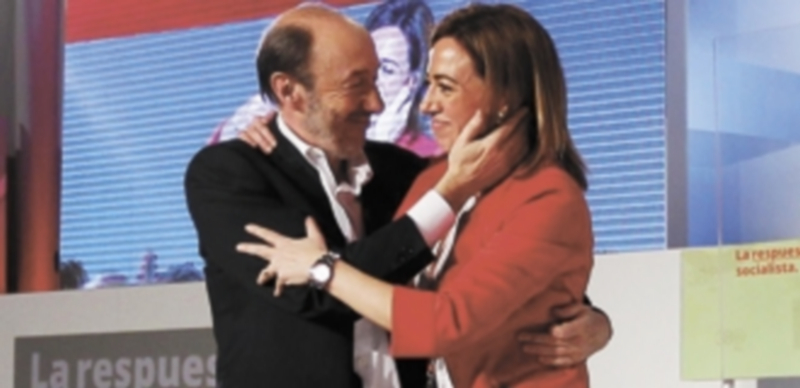Rubalcaba y Chacón ya pugnaron por la Secretaría General socialista. / Marcelo del Pozo (Reuters)