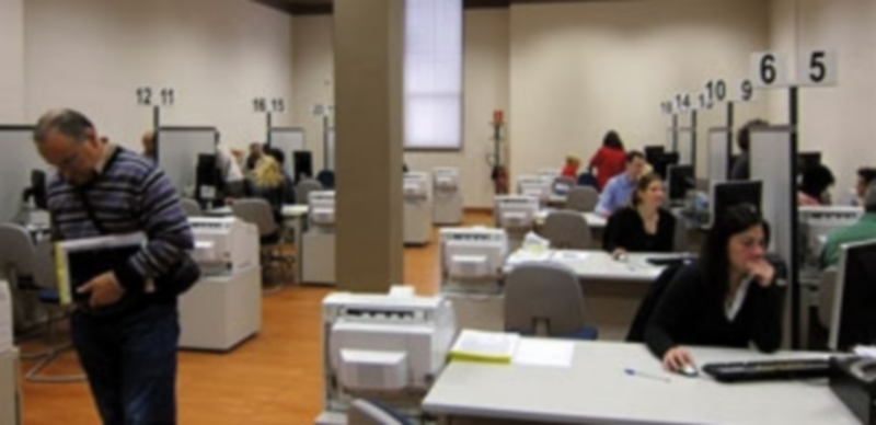 Imagen de una de las oficinas que el Ministerio de Hacienda tiene en Valladolid.