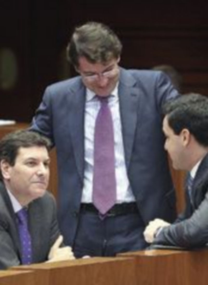 Cecale y las Cámaras aplauden las medidas anunciadas por Rajoy 1 Alfonso Fernández Mañueco (c) asiste al Pleno de las Cortes. / Ical