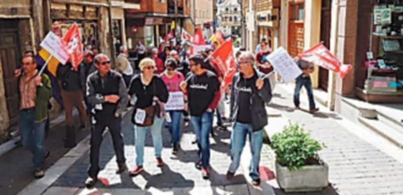 Manifestación del 1 de mayo de IU en 2014. / C. N.