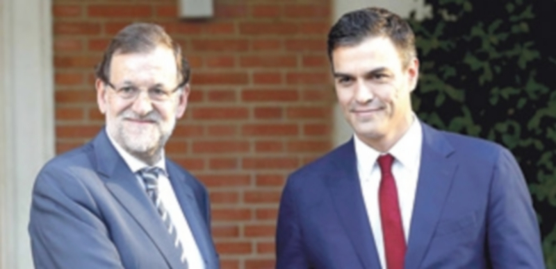 Rajoy y Sánchez acuerdan marchar “unidos frente al soberanismo” 1 El presidente del Gobierno