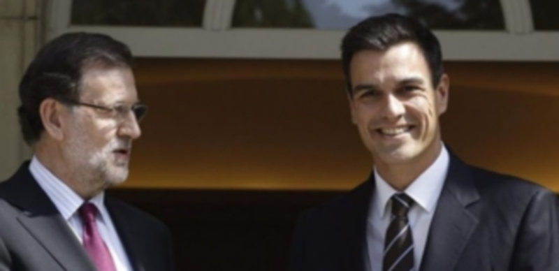 PP y PSOE ven los comicios griegos como un “fracaso” del populismo 1 Imagen de archivo de Mariano Rajoy junto al socialista Pedro Sánchez. / EFE