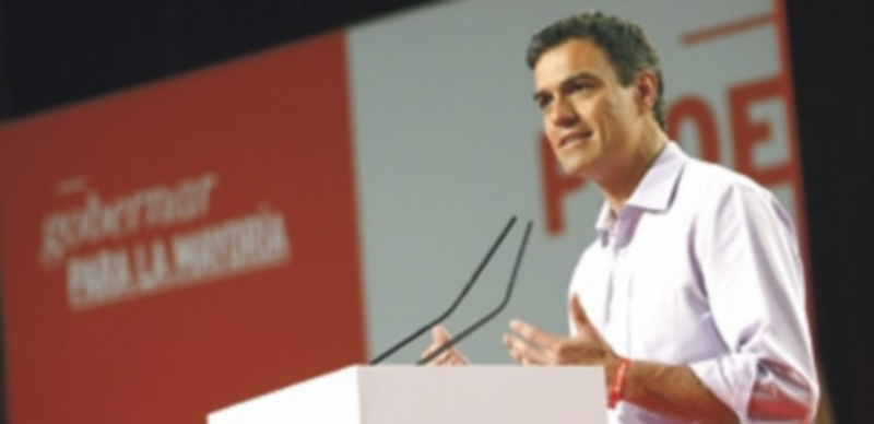 Pedro Sánchez acudió a Zaragoza para acompañar en la campaña electoral a los candidatos socialistas de la región. / Efe.