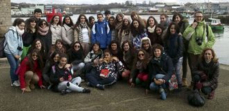 Los alumnos franceses y sus profesoras