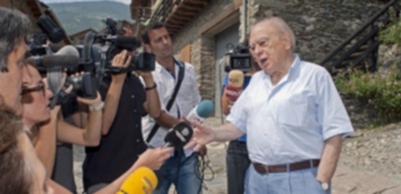 El expresidente catalán Jordi Pujol en su residencia veraniega del municipio gerundense de Queralbs. / Efe