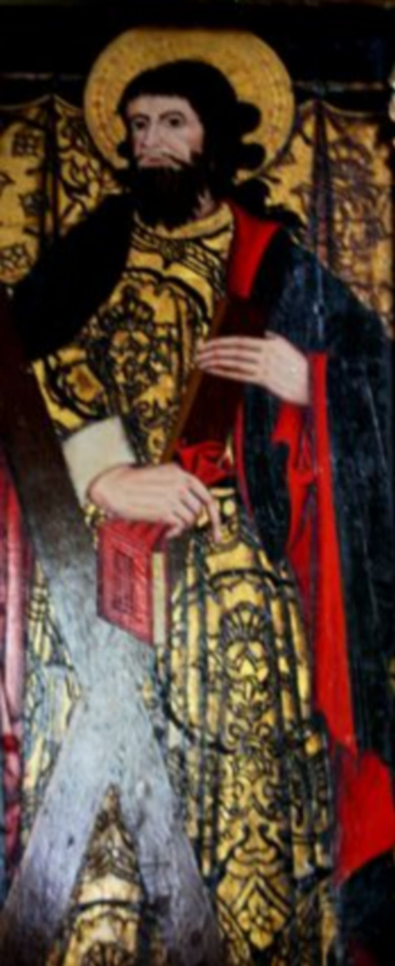 Tabla con la imagen de San Andrés