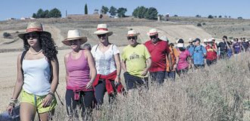 Una caminata a través de historia romana: desde Numancia a Augustóbriga 1 Participantes en la VIII edición de Numantóbriga. / CONCHA ORTEGA (Ical)