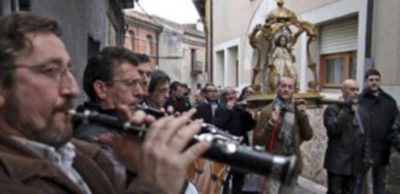 Un momento del desarrollo de la procesión del pasado año./ Gabriel Gómez