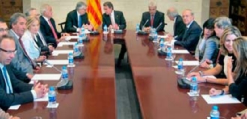 Los miembros de la Fiscalía de Cataluña durante una de las reunienes mantenidas. / Europa Press
