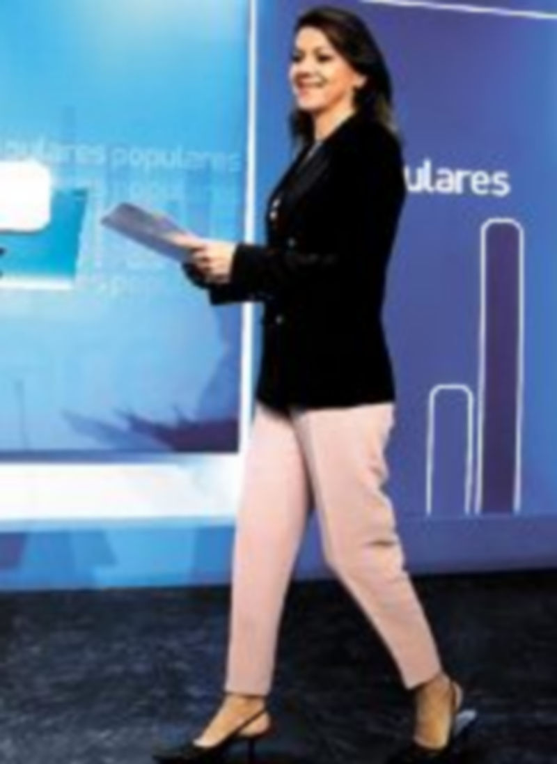 Cospedal compareció ayer en la sede nacional del PP. / Efe