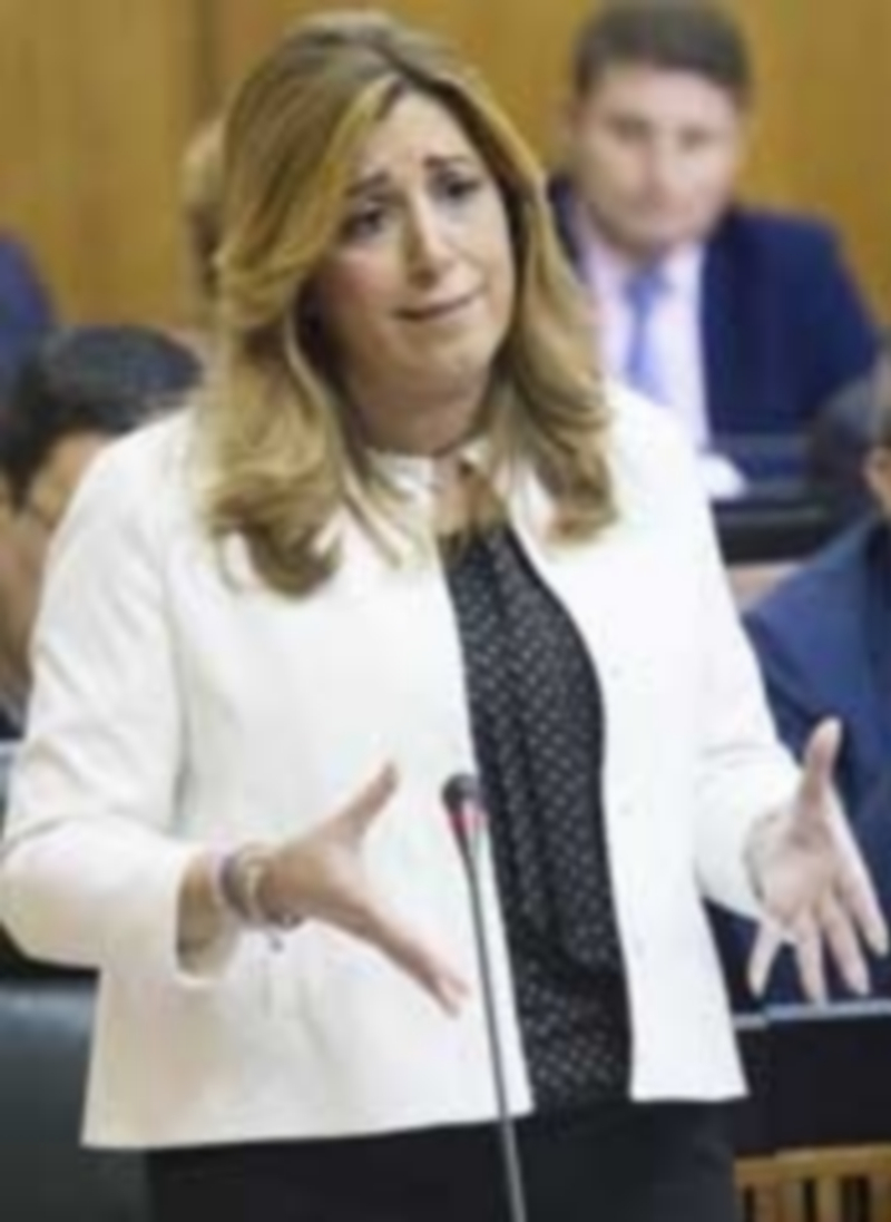 Díaz cree que Podemos sólo busca desbancar al PSOE 1 La presidenta de la Junta andaluza critica al partido de Pablo Iglesias. / Efe