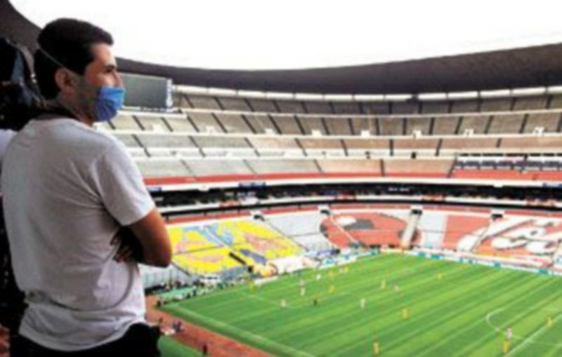 Los partidos de fútbol de la Liga mexicana tuvieron que celebrarse a puerta cerrada