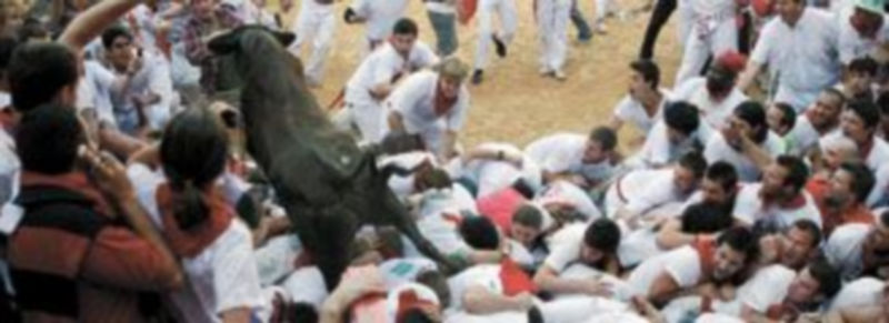 Los ‘encierros’ y las posteriores ‘sueltas’ de vaquillas son uno de los rasgos distintivos de las fiestas de San Fermín