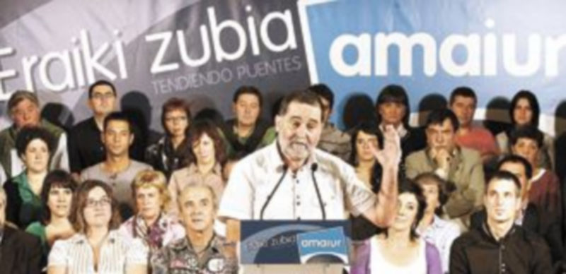 El cabeza de lista de Amaiur por Vizcaya