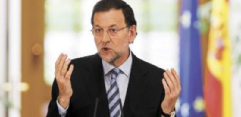 Mariano Rajoy compareció en solitario en la Moncloa para demostrar su satisfacción ante la «línea de crédito» que Bruselas hará llegar para la banca. / P. Hanna (Reuters)