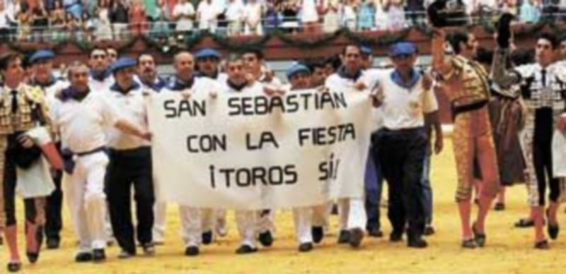 Al término del último festejo en Illumbe el pasado viernes