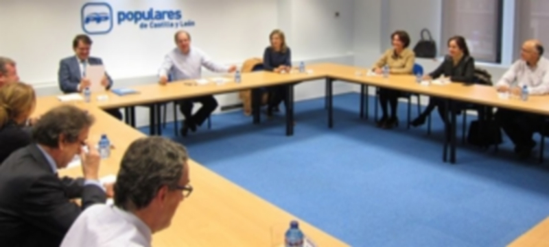 Herrera se postula como candidato del PP a la Presidencia de la Junta 1 Juan Vicente Herrera preside la reunión con los nueve presidentes provinciales celebrada en Valladolid. / Europa Press