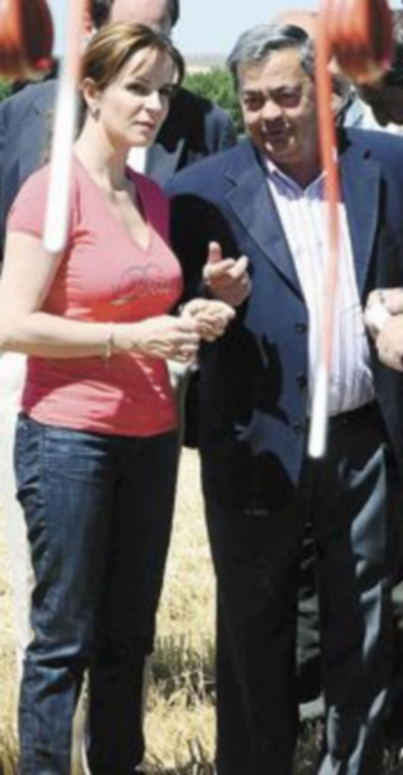 La consejera Silvia Clemente visita varias parcelas de cultivo de cereal en Soria. / Ical