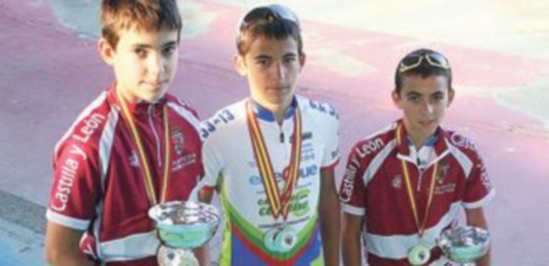 Los tres ciclistas segovianos participantes en el Campeonato de Castilla y León de Pista./ El Adelantado