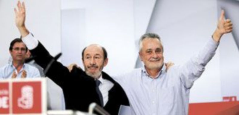 Alfredo Pérez Rubalcaba estuvo arropado en Cádiz por el presidente andaluz