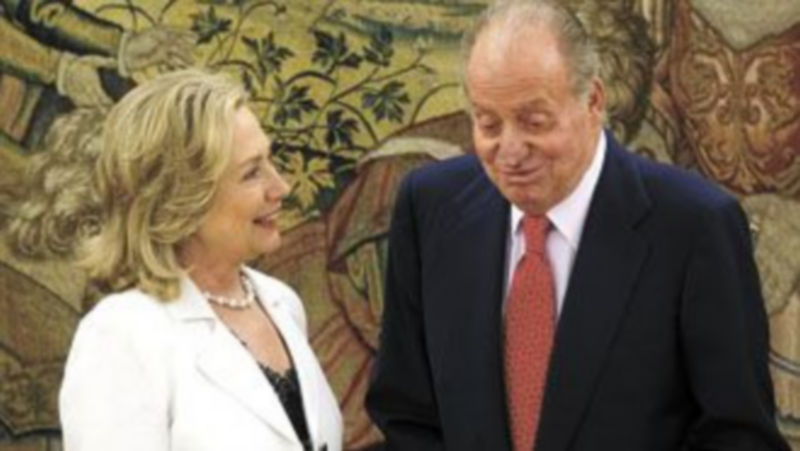 Hillary Clinton pasó un rato muy agradable con Don Juan Carlos
