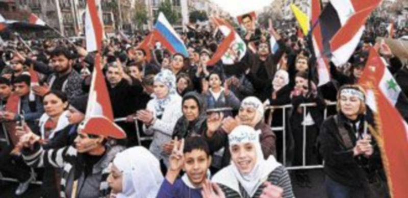 El Gobierno sirio solo difunde marchas a favor del presidente