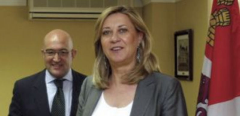 La consejera de Hacienda junto al presidente de la Diputación de Valladolid