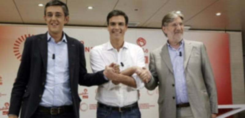 Los tres candidatos a la Secretaría General del PSOE