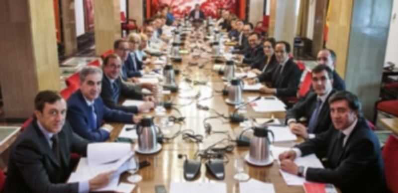 Vista general de la última reunión de la Junta de Portavoces en la Cámara Baja