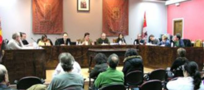 Un momento del desarrollo del pleno en la noche del viernes./ Gabriel Gómez