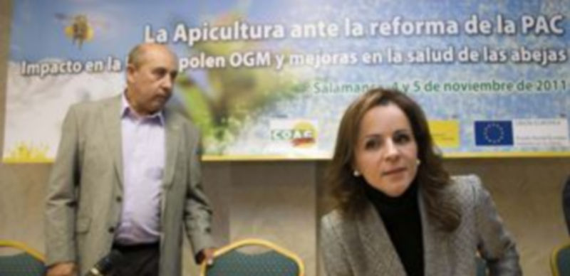 Silvia Clemente inauguró ayer las XVII Jornadas Estatales del Sector Apícola organizadas por COAG. / Ical