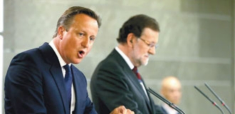 Cameron avisa a Mas que la secesión llevará a Cataluña fuera de la UE 1 El primer ministro británico David Cameron