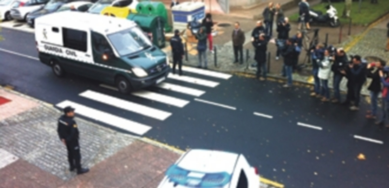 LLegada a los juzgados de los padres de Asunta