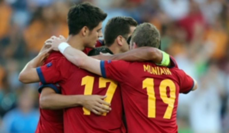 Los jugadores de la Selección Española Sub-21
