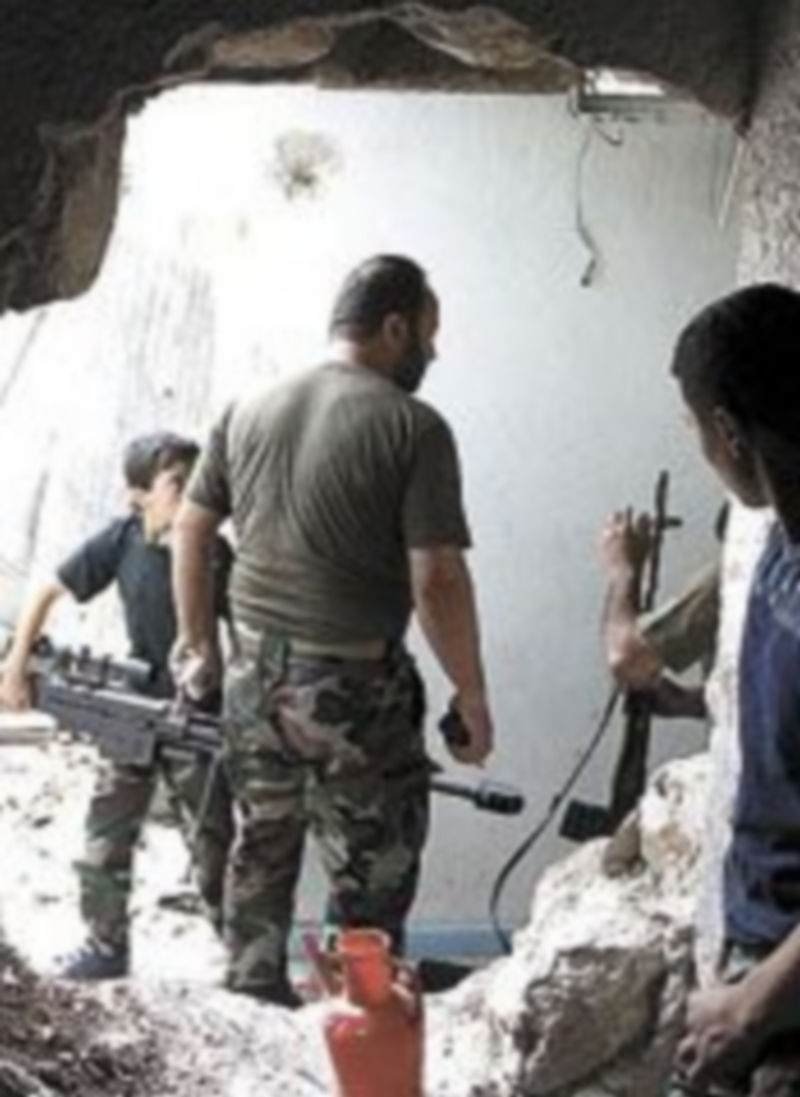 Un grupo de rebeldes sirios.