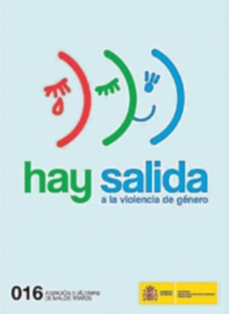 Cartel informativo del ministerio con el teléfono de atención a las víctimas. / EP