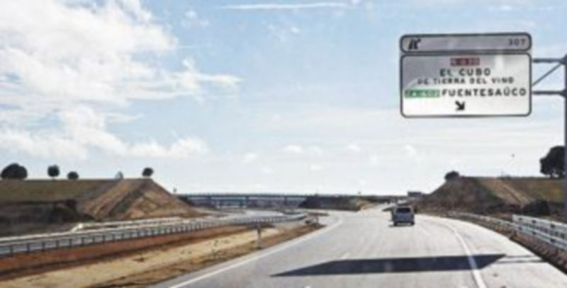 Un tramo de la Autovía de la Ruta de la Plata (A-66)