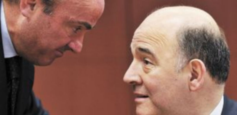 Luis de Guindos conversa con su homólogo francés