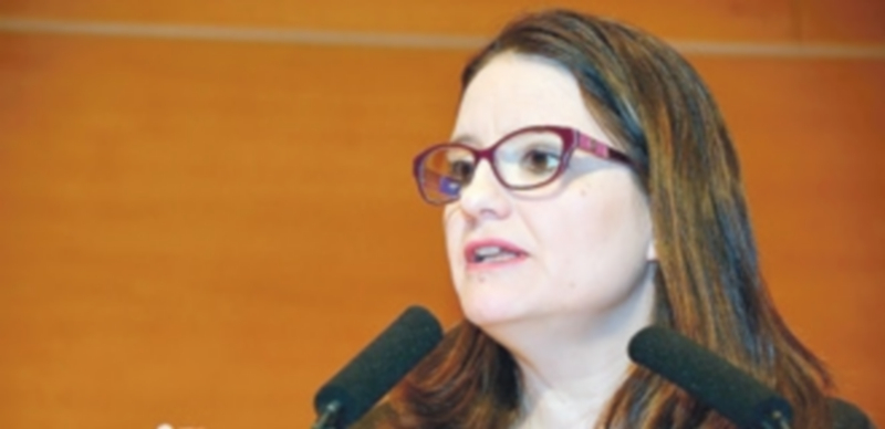 Oltra acerca posturas con Podemos de cara a las elecciones generales. / E. P.