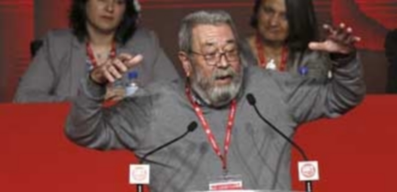 Cándido Méndez durante su intervención en la jornada inaugural del Congreso Federal de UGT. / Efe