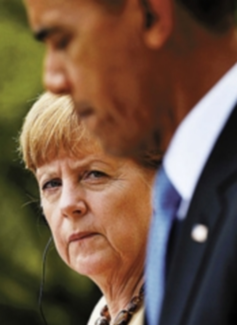 Angela Merkel y Barack Obama.