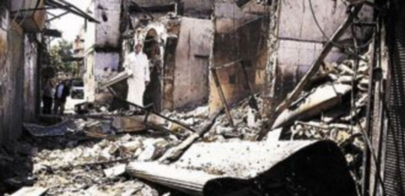 Las explosiones y derrumbes son una constante en las ciudades sirias.