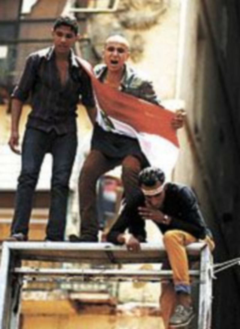 Manifestantes en El Cairo.