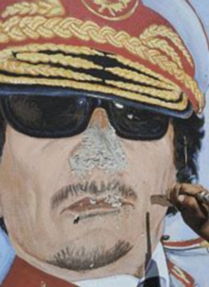 Un mural de Gadafi