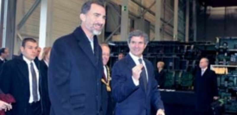 El rey Felipe VI y el presidente de la compañía española Gestamp