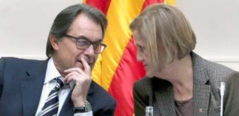 La presidenta del Parlament y el presidente de la Generalitat