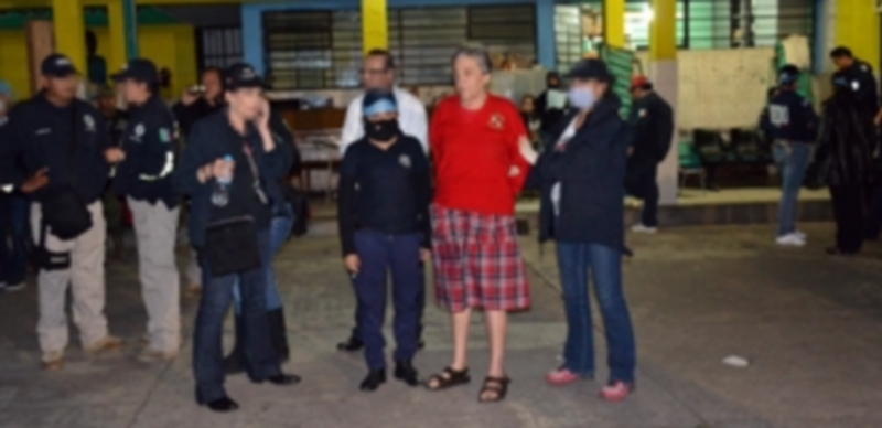 Momento de la detención de la fundadora del albergue para menores La Gran Familia