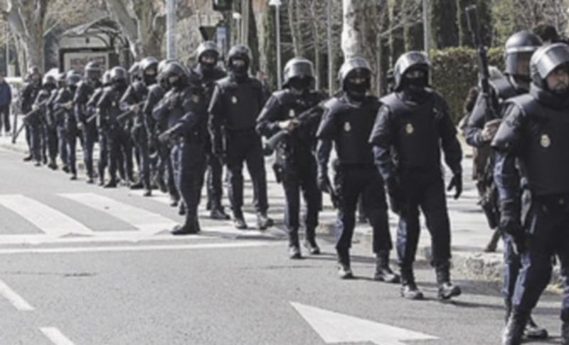 Un grupo de antidisturbios equipados en una foto reciente. / Europa Press