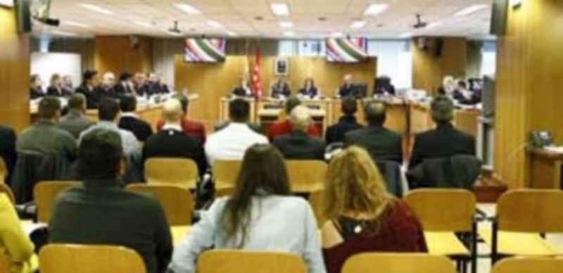 Interior de la Sala Cero de la Audiencia Provincial de Madrid. / E.P.