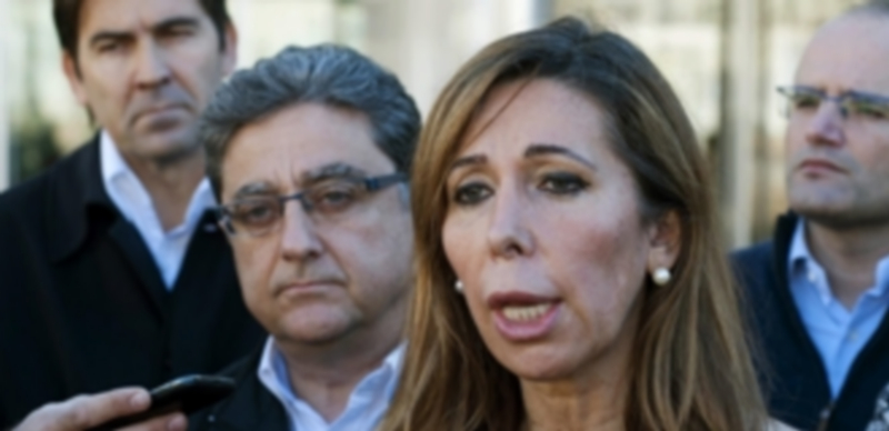 Alicia Sánchez Camacho durante la comparecencia a los medios. / EFE